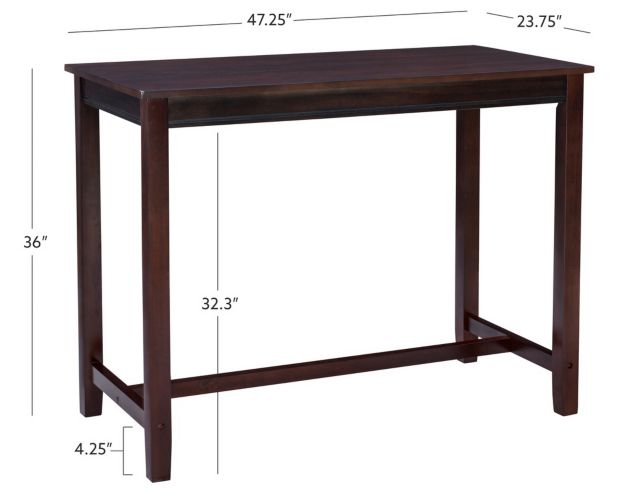 Linon Claridge Brown Counter Table large image number 5