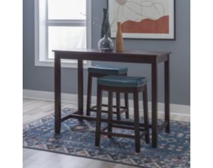 Linon Claridge Blue 3-Piece Counter Set