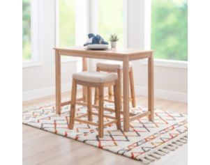 Linon Claridge Cream 3-Piece Counter Dining Set