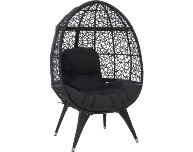 Linon Indah Black Round Chair large image number 1