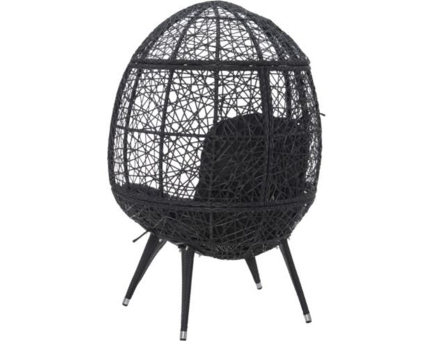 Linon Indah Black Round Chair large image number 3