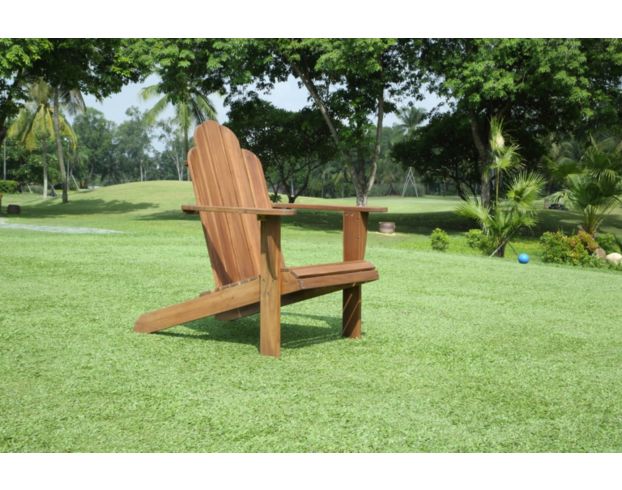 Linon Linon Outdoor Adirondack Brown Chair large image number 3