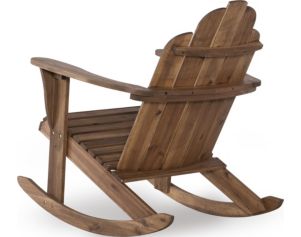 Linon Linon Outdoor Adirondack Brown Rocking Chair