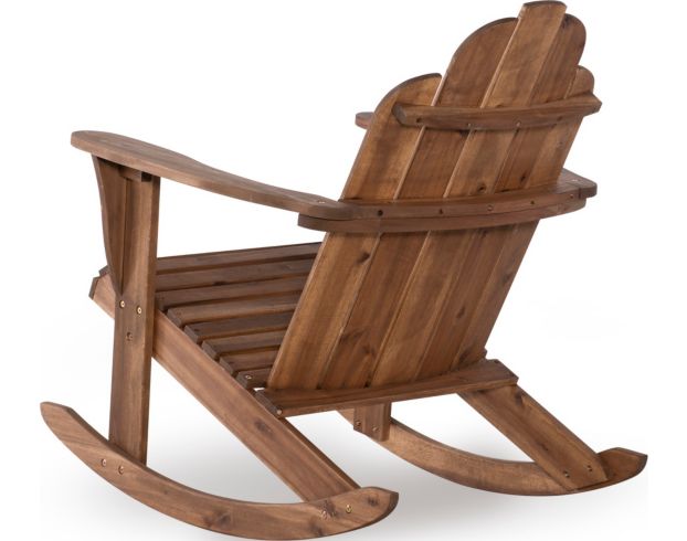 Linon Outdoor Adirondack Brown Rocking Chair large image number 2