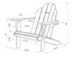 Linon Linon Outdoor Adirondack White Chair small image number 3