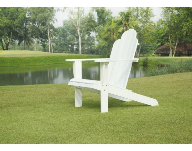 Linon Linon Outdoor Adirondack White Chair large image number 4