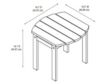 Linon Linon Outdoor Adirondack White End Table small image number 3