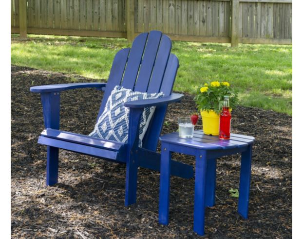 Linon Linon Outdoor Adirondack Blue Chair large image number 3