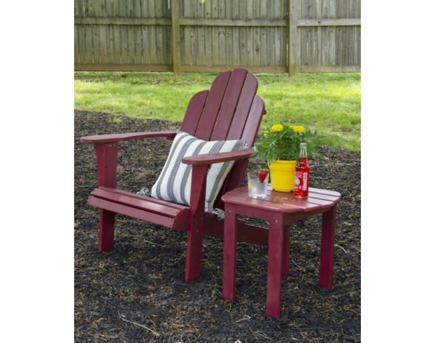 Linon Linon Outdoor Adirondack Red Chair large image number 3