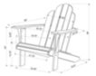 Linon Linon Outdoor Adirondack Red Chair small image number 4