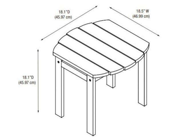 Linon Linon Outdoor Red End Table large image number 3