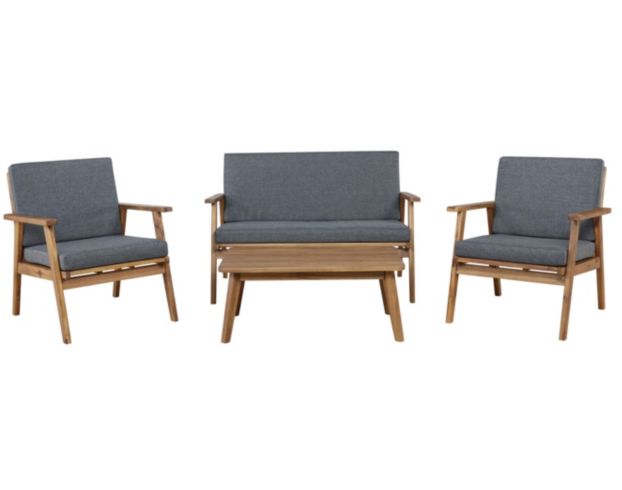 Linon Linon Outdoor Gray Cosgrove Chat Set large image number 1