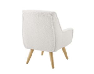 Powell Trellis White Kids Sherpa Chair