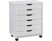 Linon Rudy White Rolling Cart small image number 1