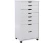 Linon Rudy White 8 Drawer Rolling Cart small image number 1
