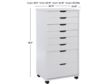 Linon Rudy White 8 Drawer Rolling Cart small image number 5