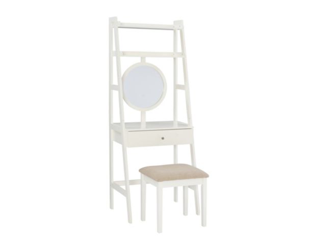 Linon Whiteout Vanity with Stool large image number 1