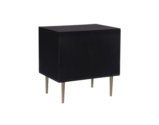 Linon Glam Black Nightstand large image number 2