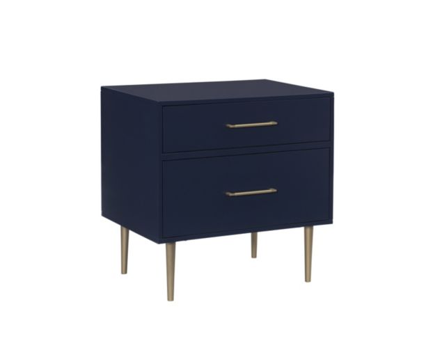 Linon Glam Navy Nightstand large image number 1