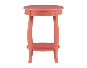 Linon Rainbow Coral Accent Table