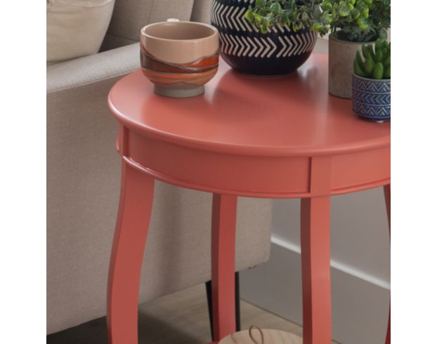 Linon Rainbow Coral Accent Table large image number 4