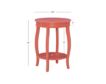 Linon Rainbow Coral Accent Table small image number 5