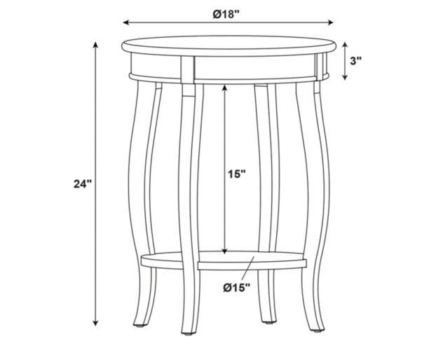 Linon Rainbow Yellow Accent Table large image number 5