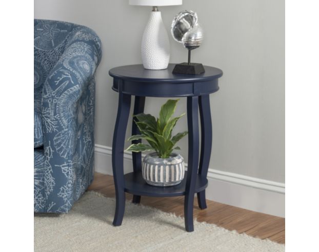 Linon Rainbow Navy Blue Accent Table large image number 3