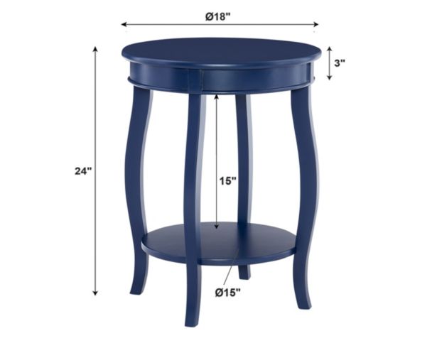 Linon Rainbow Navy Blue Accent Table | Homemakers