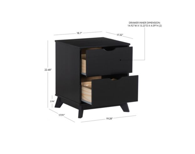 Linon Home Decor Products, Inc. Portix Black Nightstand | Homemakers