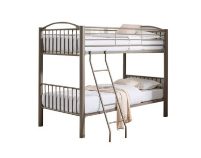 Linon Home Decor Products, Inc. Heavy Metal Pewter Twin Bunkbed