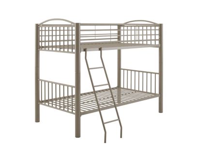 Linon Home Decor Products, Inc. Heavy Metal Pewter Twin Bunkbed