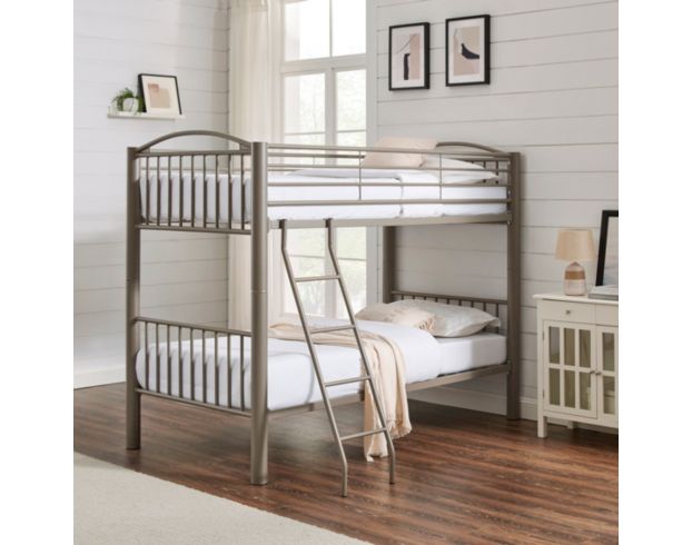 Linon Home Decor Products, Inc. Heavy Metal Pewter Twin Bunkbed large image number 3