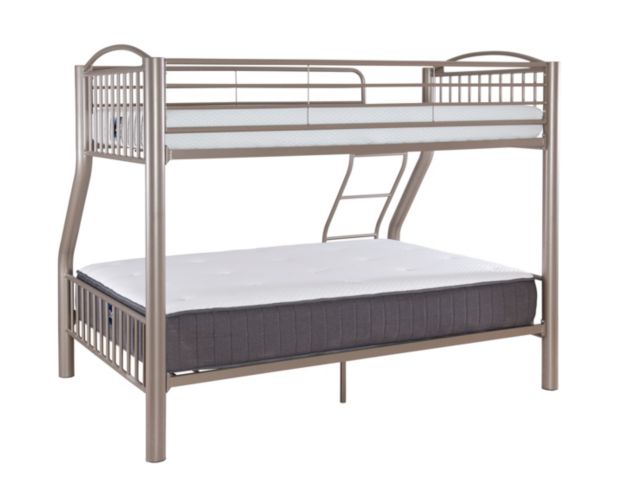 Linon Home Decor Products, Inc. Heavy Metal Pewter Twin Over Full Bunkbed large image number 4