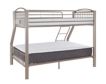 Linon Home Decor Products, Inc. Heavy Metal Pewter Twin Over Full Bunkbed small image number 4