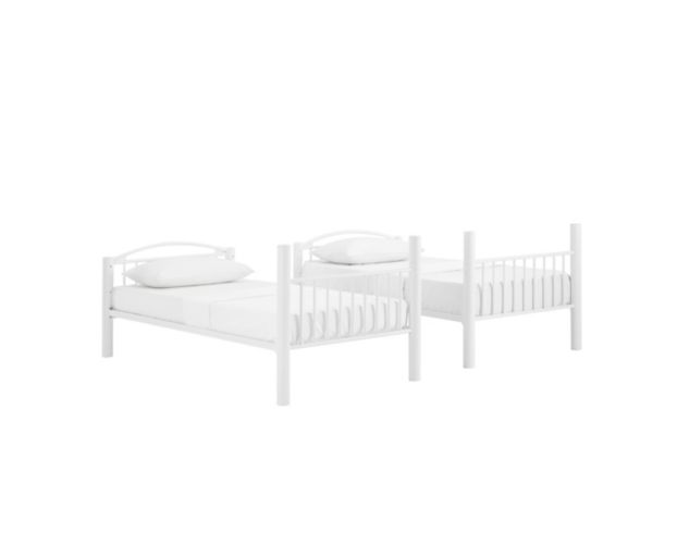 Linon Home Decor Products, Inc. Heavy Metal White Twin Bunkbed large image number 4