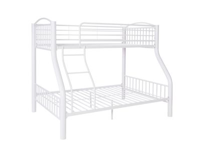 Linon Home Decor Products, Inc. Heavy Metal White Twin Over Full Bunkbed