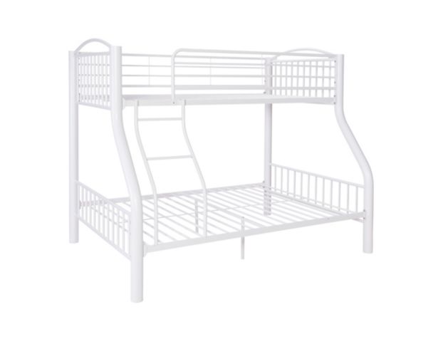 Linon Home Decor Products, Inc. Heavy Metal White Twin Over Full Bunkbed large image number 2