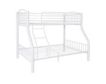 Linon Home Decor Products, Inc. Heavy Metal White Twin Over Full Bunkbed small image number 2