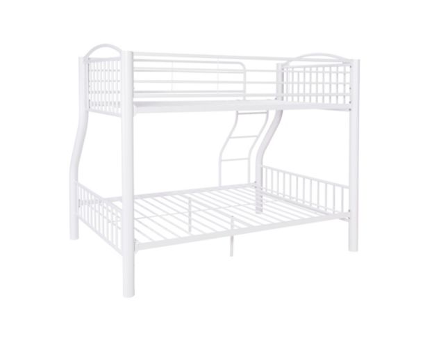 Linon Home Decor Products, Inc. Heavy Metal White Twin Over Full Bunkbed large image number 3