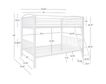 Linon Home Decor Products, Inc. Heavy Metal White Full Bunkbed small image number 5