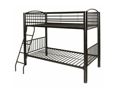 Linon Home Decor Products, Inc. Heavy Metal Black Twin Bunkbed