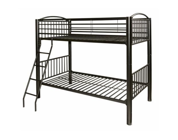 Linon Home Decor Products, Inc. Heavy Metal Black Twin Bunkbed large image number 2