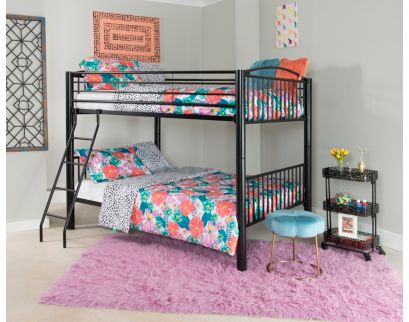 Linon Home Decor Products, Inc. Heavy Metal Black Full Bunkbed