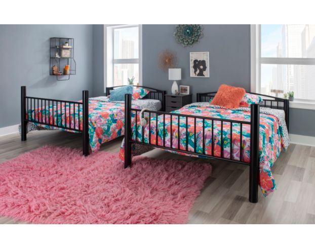 Linon Home Decor Products, Inc. Heavy Metal Black Full Bunkbed large image number 4