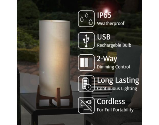 Lite Source Canyon White Table Lamp large image number 5
