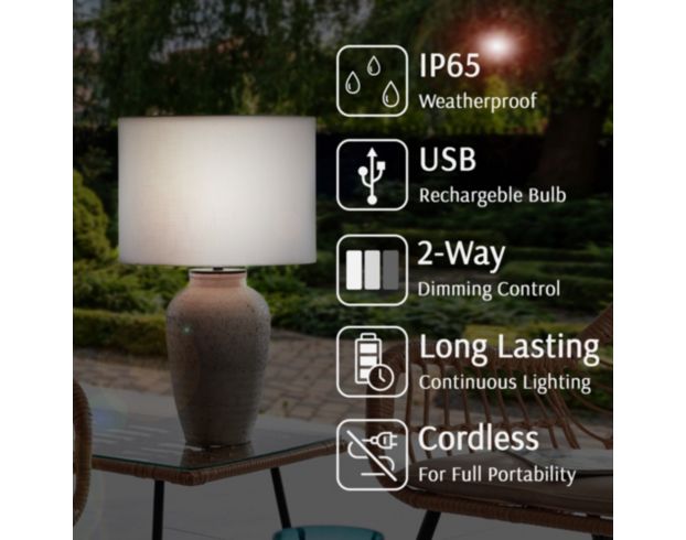 Lite Source CLAUDINE Outdoor TABLE LAMP large image number 5