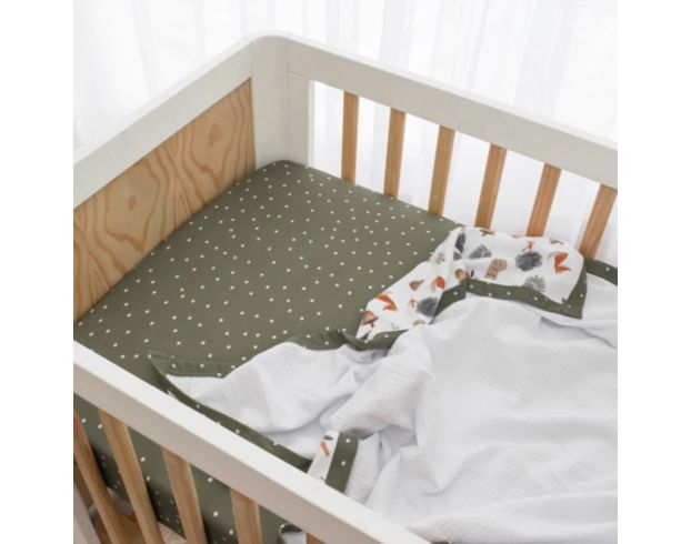 Green fitted cot discount sheet