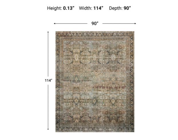 Loloi, Inc. Layla Antique Moss 7.6 X 9.6 Rug large image number 9