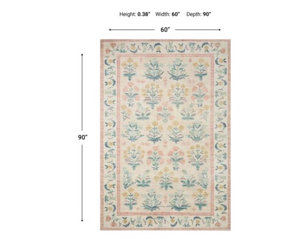 Loloi Eden Blush 5 X 7.6 Rug large image number 7